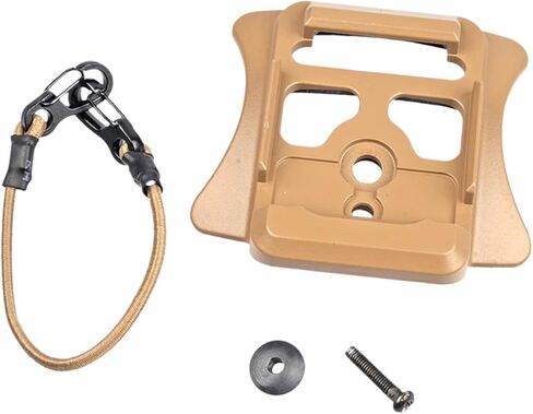 Metal NVG Mount Base Lightweight Helmet NVG Bracket Night Vision Goggles Device Mount Shroud，Compatible with USMC ECH ACH Helmet Rhino Front Bracket Mounting，with Double-Head Hook Elastic Rope、Screw in Kuwait