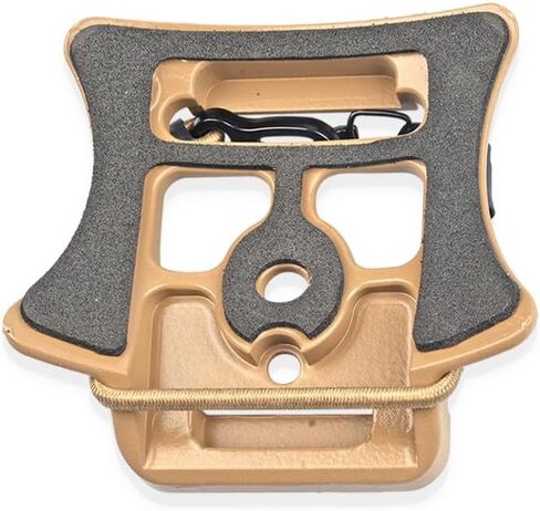 Metal NVG Mount Base Lightweight Helmet NVG Bracket Night Vision Goggles Device Mount Shroud，Compatible with USMC ECH ACH Helmet Rhino Front Bracket Mounting，with Double-Head Hook Elastic Rope、Screw in Kuwait