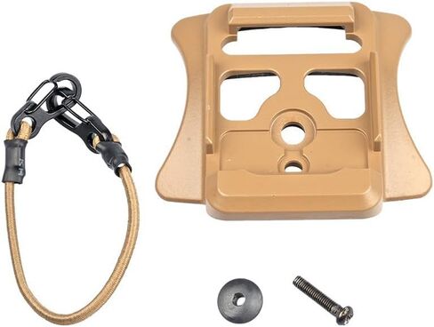 Metal NVG Mount Base Lightweight Helmet NVG Bracket Night Vision Goggles Device Mount Shroud，Compatible with USMC ECH ACH Helmet Rhino Front Bracket Mounting，with Double-Head Hook Elastic Rope、Screw in Kuwait