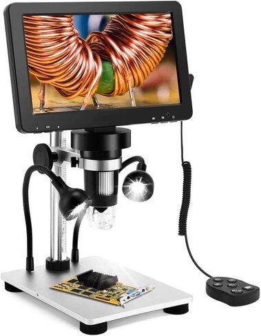 عدة مجهر DM9 مجهر 1200x تكبير 7 "LCD عرض قابل للتعديل USB مجهر إلكتروني شرائح المجهر البصري in Kuwait