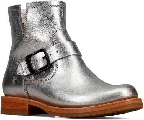 Frye 5 ¾" Veronica Booties for Women - Full-Grain Brush-Off Leather with Antique Metal Hardware and Rubber Outsole, Genuine Stitch Welt Construction in Kuwait