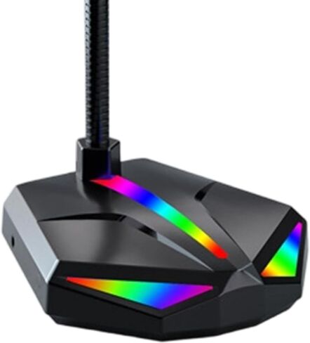 ميكروفون الكمبيوتر - معدات الكمبيوتر المانعة للضوضاء مع ضوء RGB، ميكروفون الكمبيوتر لسطح المكتب - لتسجيل الألعاب والدردشة المنزلية والبث الصوتي in Kuwait