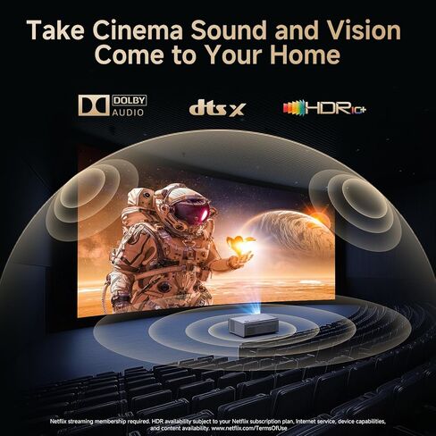 4K Projector with Built-in Apps, 1500ANSI Auto Focus&6D Keystone Dolby Audio Kogata Smart Projector with WiFi 6 Bluetooth Outdoor Movie Proyector for Home Theater HDR10+ UPGRADE in Kuwait