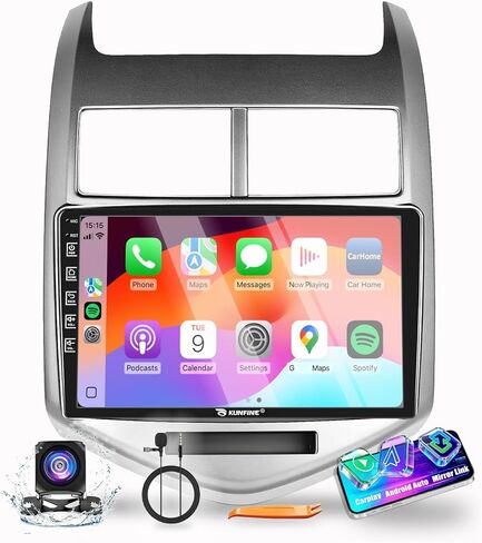 لسيارة شيفروليه أفيو سونيك 2012-2016 CarPlay Android Auto Navigation Stereo GPS Radio Reverse Camera Display 9 "IPS Touchscreen Headunit Tablet Media Player، إذا كان ذلك ممكنًا، رباعي النواة 2G+64G in Kuwait