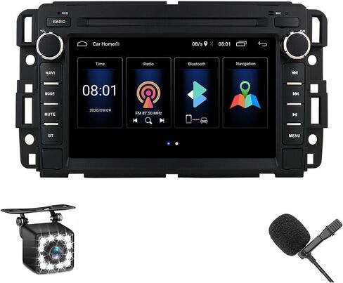 Car Stereo Android 12 for Chevrolet Chevy Silverado GMC Sierra Buick Enclave Yukon, 7" IPS Touch Screen Car Radio Build-in GPS Wireless CarPlay/Wired Android Auto, 2G+32G, Backup Camera/DSP/SWC in Kuwait