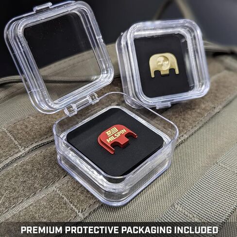لوحة خلفية منزلق Milspin متوافقة مع Glock Gen 1-5 I Fuckaround اكتشف I Black على النحاس الذي صنعته في الولايات المتحدة الأمريكية (الموديلات G17-41، G45) in Kuwait