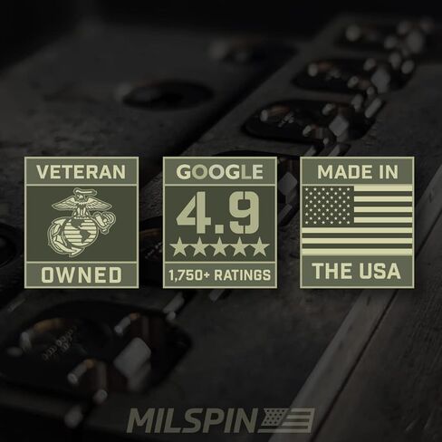لوحة خلفية منزلق Milspin متوافقة مع Glock Gen 1-5 I Fuckaround اكتشف I Black على النحاس الذي صنعته في الولايات المتحدة الأمريكية (الموديلات G17-41، G45) in Kuwait