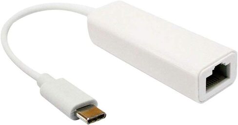 USB-C to Ethernet NIC Type-C to RJ45 LAN Network Dongle Connector, for 3 to Network Adapter for, White, 500060978 in Kuwait