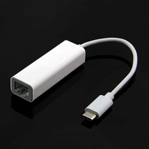 USB-C to Ethernet NIC Type-C to RJ45 LAN Network Dongle Connector, for 3 to Network Adapter for, White, 500060978 in Kuwait