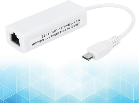 بطاقة شبكة إيثرنت، محول إيثرنت ميكرو USB إلى RJ45 بقدرة 1.3 وات، منفذ إيثرنت 100 متر مع تحكم مزدوج كامل، التفاوض التلقائي بسرعة 10 100 ميجا بت في الثانية، متوافق، ABS in Kuwait