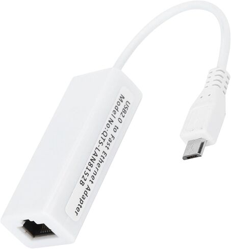 بطاقة شبكة إيثرنت، محول إيثرنت ميكرو USB إلى RJ45 بقدرة 1.3 وات، منفذ إيثرنت 100 متر مع تحكم مزدوج كامل، التفاوض التلقائي بسرعة 10 100 ميجا بت في الثانية، متوافق، ABS in Kuwait