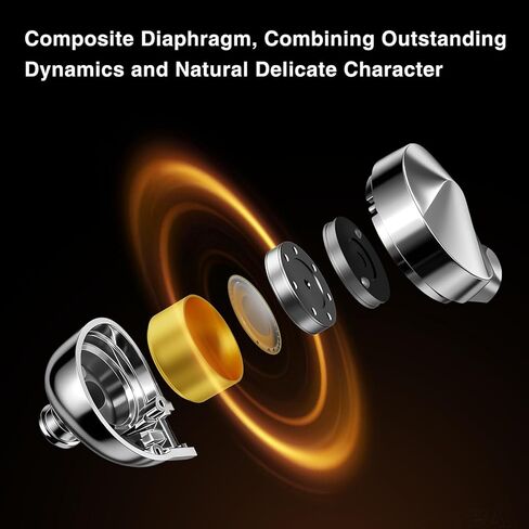 سماعات أذن Questyle Zen داخل الأذن HiFi سلكية، سماعات أذن IEM من فئة الاستوديو، سماعات أذن للألعاب، عزل الضوضاء، كابل OFC للموسيقيين in Kuwait