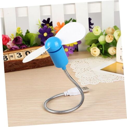 NUOBESTY USB Mini Fans Set 5pcs Flexible Quiet USB Powered Desk Fans Portable for Office Computer Laptop Use Random Color in Kuwait