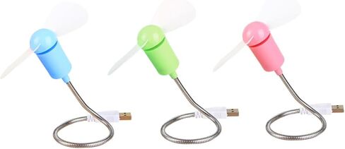 NUOBESTY USB Mini Fans Set 5pcs Flexible Quiet USB Powered Desk Fans Portable for Office Computer Laptop Use Random Color in Kuwait