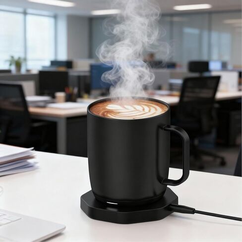 Yoidesu Charging Coaster Compatible with for Temperature Control Smart Mug 2 2+ 1, Mug Power Cord and Charger Dock Base for Wireless Warmer Cup Accessories, Black in Kuwait
