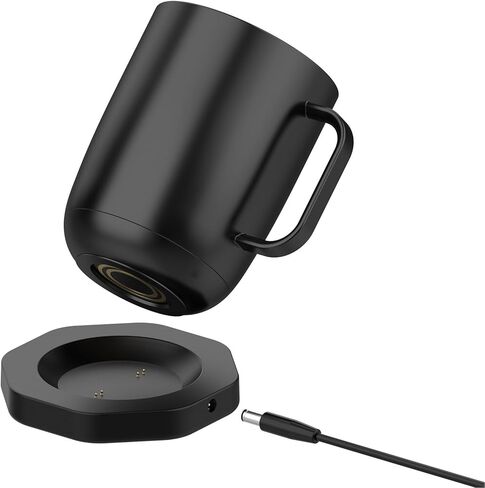 Yoidesu Charging Coaster Compatible with for Temperature Control Smart Mug 2 2+ 1, Mug Power Cord and Charger Dock Base for Wireless Warmer Cup Accessories, Black in Kuwait