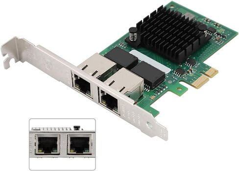 SUNGOOYUE I350 AM2 PCIE Gigabit Network Card, Dual Port Ethernet Server Adapter with RJ45 Connectors, for Ethernet Controller I350 AM2 in Kuwait