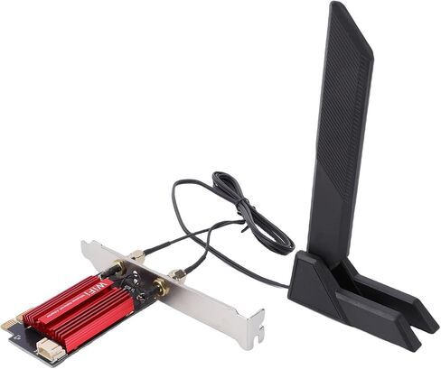 بطاقة شبكة Zunate WiFi 7 PCIe مع بلوتوث 5.4، محول لاسلكي TriBand 6 جيجا هرتز 5 جيجا هرتز 2.4 جيجا هرتز للكمبيوتر المكتبي، هوائي عالي الكسب 12 ديسيبل يدعم 10 11 in Kuwait