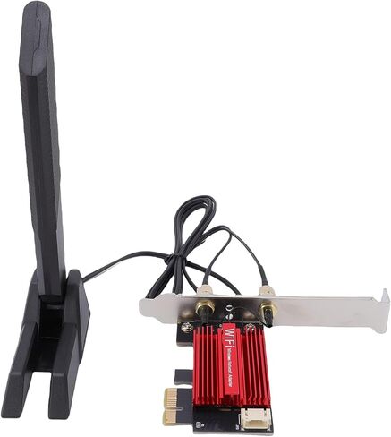 بطاقة شبكة Zunate WiFi 7 PCIe مع بلوتوث 5.4، محول لاسلكي TriBand 6 جيجا هرتز 5 جيجا هرتز 2.4 جيجا هرتز للكمبيوتر المكتبي، هوائي عالي الكسب 12 ديسيبل يدعم 10 11 in Kuwait