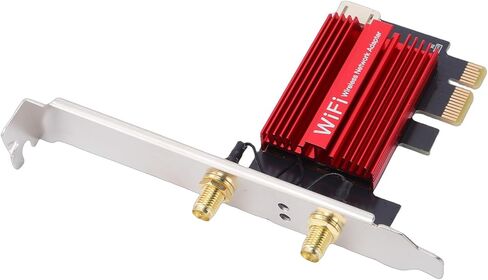 بطاقة شبكة Zunate WiFi 7 PCIe مع بلوتوث 5.4، محول لاسلكي TriBand 6 جيجا هرتز 5 جيجا هرتز 2.4 جيجا هرتز للكمبيوتر المكتبي، هوائي عالي الكسب 12 ديسيبل يدعم 10 11 in Kuwait