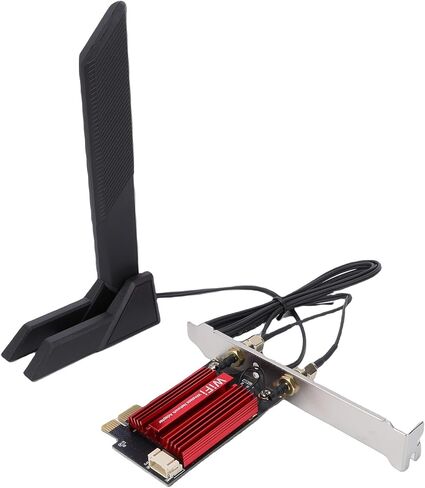 بطاقة شبكة Zunate WiFi 7 PCIe مع بلوتوث 5.4، محول لاسلكي TriBand 6 جيجا هرتز 5 جيجا هرتز 2.4 جيجا هرتز للكمبيوتر المكتبي، هوائي عالي الكسب 12 ديسيبل يدعم 10 11 in Kuwait
