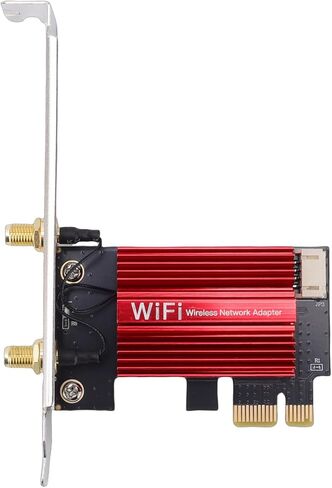 بطاقة شبكة Zunate WiFi 7 PCIe مع بلوتوث 5.4، محول لاسلكي TriBand 6 جيجا هرتز 5 جيجا هرتز 2.4 جيجا هرتز للكمبيوتر المكتبي، هوائي عالي الكسب 12 ديسيبل يدعم 10 11 in Kuwait