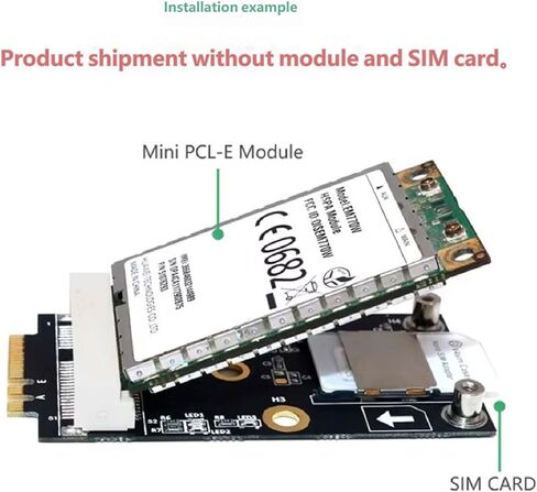 A+E Slot Adapter Module Board for Miniature PCIe WiFi 4G Compatible for 7 8 10 Systems Desktop WiFi in Kuwait
