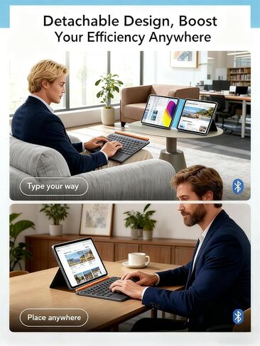 حافظة لوحة المفاتيح QUARK لجهاز iPad (A16) 11/10th Gen، (أسود داكن، iPad 11th/10th، iPad Pro 11"/Air (11"/5/4)) in Kuwait