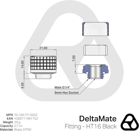 تركيبات ضغط حرارية Grizzly DeltaMate HT16 للأنابيب الصلبة، 16 مم OD، عبوتان in Kuwait