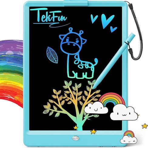 لوحة رسم تابلت للكتابة LCD من TEKFUN، لوحة كتابة تابلت رسم ملونة مقاس 10 بوصة، ألعاب هدايا للفتيات لأعمار 3 4 5 6 7 سنوات من البنات والأولاد (وردي) in Kuwait