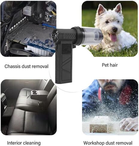 Compressed Air Duster 130000rpm Electric Air Duster No Canned Air 8000mah Battery Portable Jet Turbo for Computer Clean Keyboard Car Dry Home in Kuwait