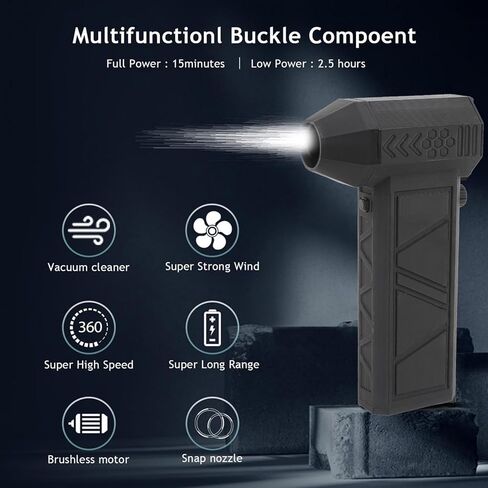 Compressed Air Duster 130000rpm Electric Air Duster No Canned Air 8000mah Battery Portable Jet Turbo for Computer Clean Keyboard Car Dry Home in Kuwait