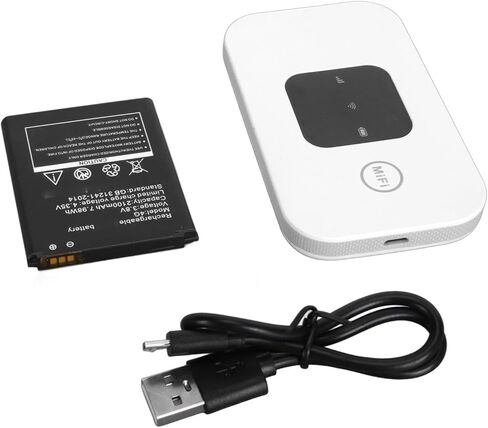 نقطة اتصال واي فاي محمولة من Focket، تدعم 10 مستخدمين في وقت واحد، جهاز نقطة اتصال محمول 4G LTE عالي السرعة، جهاز توجيه للسفر مع فتحة بطاقة SIM صغيرة وبطارية 2100 مللي أمبير في الساعة لأعمال السيارات in Kuwait