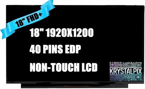 شاشة الكريستال السائل الجديدة KrystalPix تناسب - لوحة بديلة لشاشة الألعاب Innolux N180JME-GAA DP/N 0DN9CJ 480 هرتز مقاس 18 بوصة 1920X1200 FHD+ LCD لوحة شاشة LED غير تعمل باللمس 40 دبابيس جديدة in Kuwait