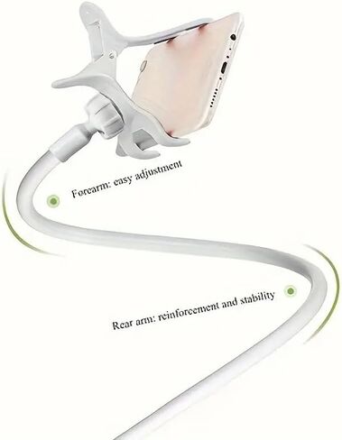 Lazy Phone Holder for Bedside TV Live Streaming Tablet Dual Clamp Head Spiral Base Desktop Phone Stand, Bedside Holder, Hands-Free Viewing, Compact Design, Stylish Phone Stand, Durable Stand in Kuwait