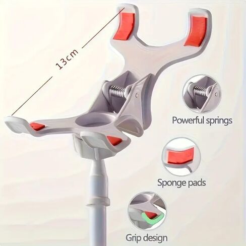 Lazy Phone Holder for Bedside TV Live Streaming Tablet Dual Clamp Head Spiral Base Desktop Phone Stand, Bedside Holder, Hands-Free Viewing, Compact Design, Stylish Phone Stand, Durable Stand in Kuwait