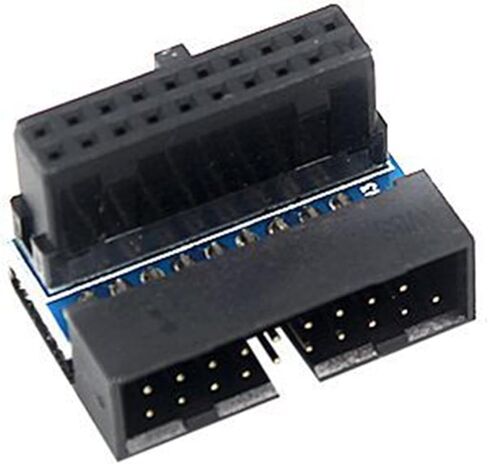 Motherboard Adapter | 19/20-Pin Right Angle Connector - Desktop Motherboard USB Power Adapter,for Computer PC Workstation Home Office Game Room in Kuwait