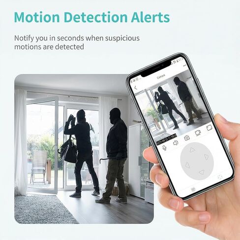 Wireless Security Camera Indoor, 680P HD WiFi Camera with Night Vision& Motion Detection, 2-Way Audio for Home/Office Monitor, SD/Cloud Storage,Black in Saudi Arabia