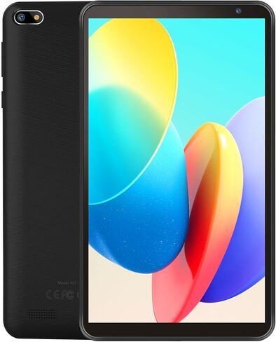 Tablet 7 inch, Android OS Reading Tablet, 32GB Storage, Quad Core, 1024x600 HD IPS Display, 2.0 MP Rear Camera, Wi-Fi, Bluetooth, Black in Kuwait