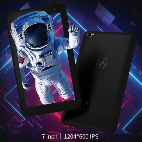 Tablet 7 inch, Android OS Reading Tablet, 32GB Storage, Quad Core, 1024x600 HD IPS Display, 2.0 MP Rear Camera, Wi-Fi, Bluetooth, Black in Kuwait