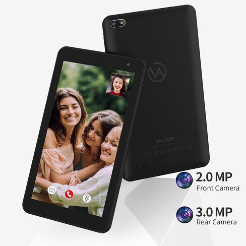Tablet 7 inch, Android OS Reading Tablet, 32GB Storage, Quad Core, 1024x600 HD IPS Display, 2.0 MP Rear Camera, Wi-Fi, Bluetooth, Black in Kuwait