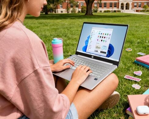 HP Ultrabook Laptop with Copilot AI • Intel Processor • 8GB RAM • 192GB SSD + 1TB Cloud Storage • Microsoft 365 • Windows 11 • Wi-Fi 6 • Portable Student Laptop in Kuwait