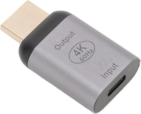 GLOGLOW Nan USB C Female to Male Adapter, Aluminum Alloy, 4K 60HZ Resolution, Perfect for Meetings and Presentations with PC, Phone and Tablet Desktop Computers and Peripherals in Kuwait
