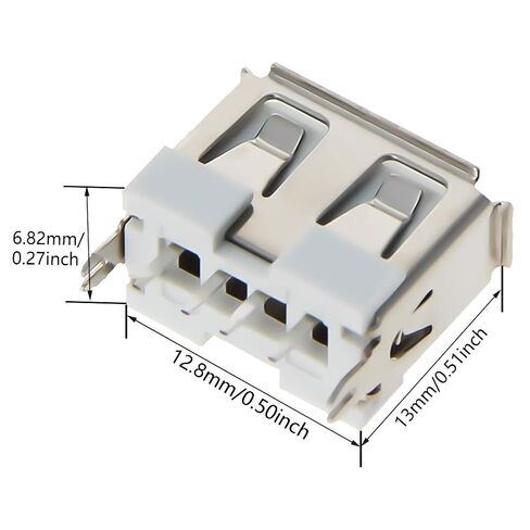10 قطعة PCB USB موصل USB-AF أنثى جاك 4 دبوس جسم قصير 10 مللي متر عمودي مستقيم إدراج حافة مجعدة ، WuJuntool in Kuwait