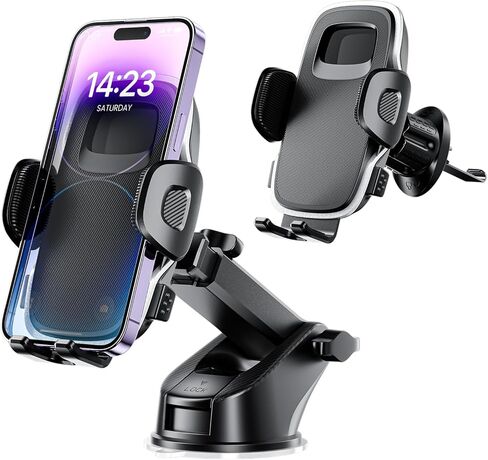Car Phone Holder [Upgraded Strongest Suction,One-Touch Lock,Stable Hook,360° Rotation] Truck Cradle Stand for Dashboard Windshield Vent,Cell Phone Mount for iPhone 17 Pro Max 16 15 Samsung in Kuwait