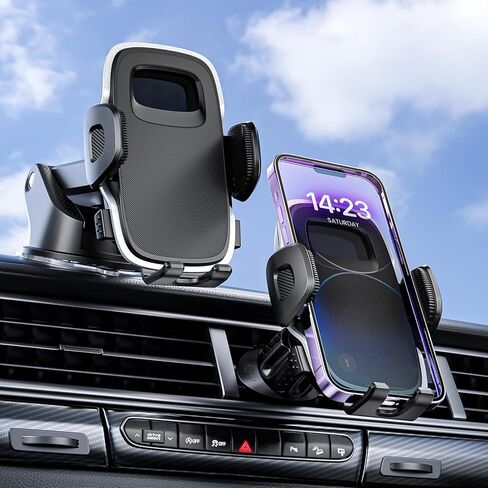 Car Phone Holder [Upgraded Strongest Suction,One-Touch Lock,Stable Hook,360° Rotation] Truck Cradle Stand for Dashboard Windshield Vent,Cell Phone Mount for iPhone 17 Pro Max 16 15 Samsung in Kuwait