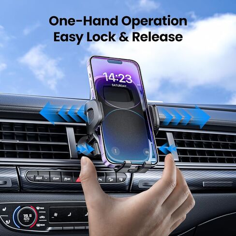 Car Phone Holder [Upgraded Strongest Suction,One-Touch Lock,Stable Hook,360° Rotation] Truck Cradle Stand for Dashboard Windshield Vent,Cell Phone Mount for iPhone 17 Pro Max 16 15 Samsung in Kuwait