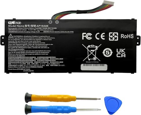 AP19A8K استبدال بطارية الكمبيوتر المحمول لشركة أيسر Chromebook Spin 311 CP311 CP311-1H CP311-1HN CP311-2H CP311-2HN CB311-9H CP311-3H Spin 511 R752TN R752T Series 3ICP5/58/72 40.22Wh 11.55V 3482 مللي أمبير in Kuwait