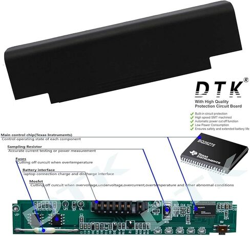 DTK N4010 Laptop Battery Replacement for Dell 13r 14r 15r 17r 3420 3520 N3010 N3110 N4050 N4110 N5110 N5010 N5030 M5110 M5010 M4110 M501 Series. 1440 1450 1540 Notebook 11.1V 5200mAh in Kuwait