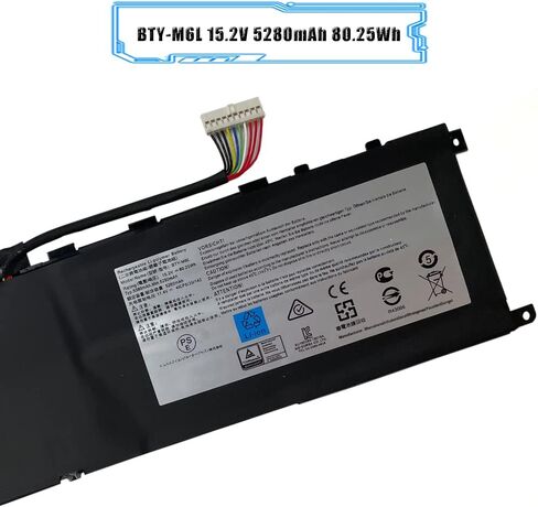 بطارية كمبيوتر محمول BTY-M6L متوافقة مع MSI 8RF GS65 PS42 8RB PS63 PS63 8RC 8RE 8RB 8RC 8RF MS-16Q3 15.2V 5280mAh 80.25Wh in Kuwait